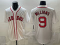 Boston Red Sox #9 Ted Williams White Fedasgoge Cool Base Stitched Jersey