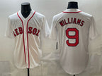 Boston Red Sox #9 Ted Williams White Fedasgoge Cool Base Stitched Jersey