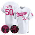 Los Angeles Dodgers #50 Mookie Betts White Fedasgoge 2026 Mother¡¯s Day Vapor Premier Limited Stitched Jersey