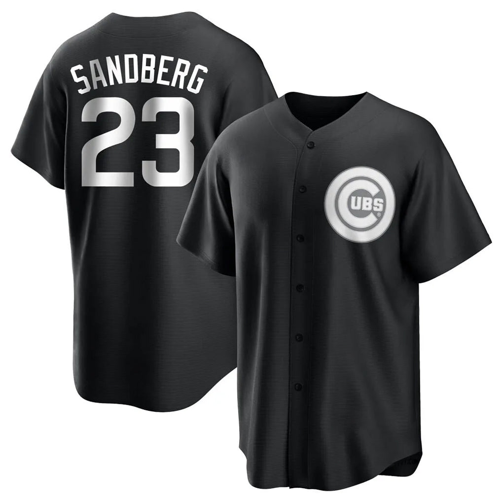 Chicago Cubs #23 Ryne Sandberg Player Black Fedasgoge Game Stitched Jerseys