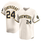 Milwaukee Brewers #24 William Contreras Cream Fedasgoge Home Limited Player Jersey