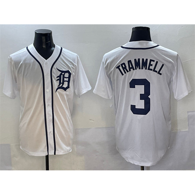 Detroit Tigers #3 Alan Trammell White Fedasgoge Cool Base Stitched Jersey