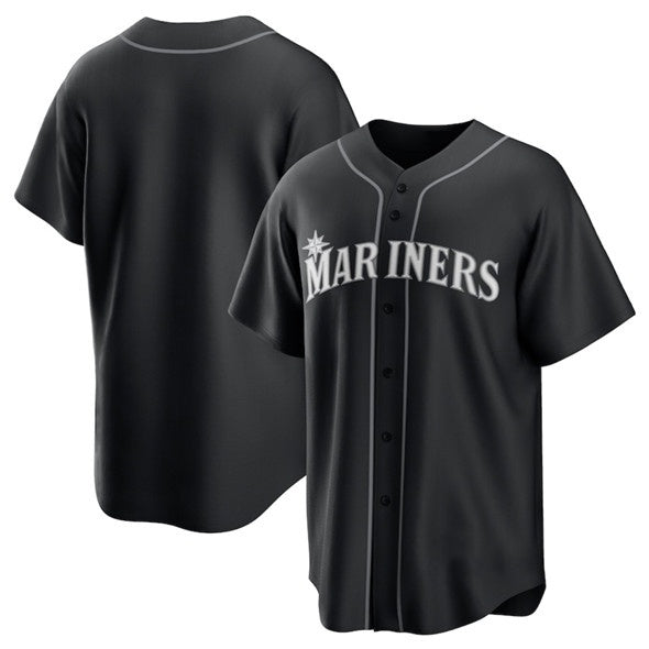Seattle Mariners Blank Black Fedasgoge Lights Out Limited Stitched Jersey