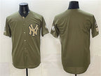 New York Yankees Blank Olive Fedasgoge 2026 Armed Forces Day Stitched Jersey