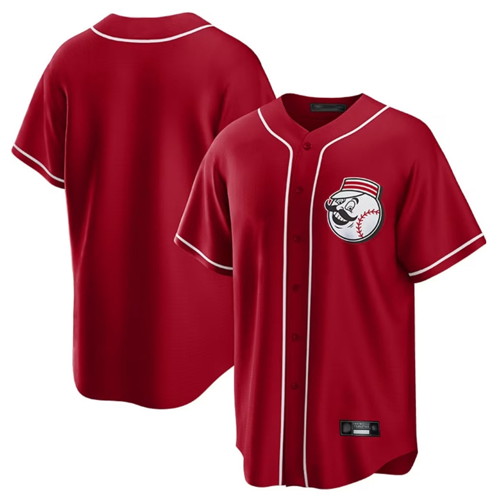 Cincinnati Reds Blank Player Red Fedasgoge Home Game Stitched Jerseys