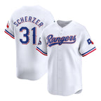 Texas Rangers #31 Max Scherzer White Fedasgoge 2023 World Series Champions Stitched Jersey