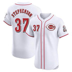 Cincinnati Reds #37 Tyler Stephenson Player White Fedasgoge Limited Elite Home Stitched Jerseys