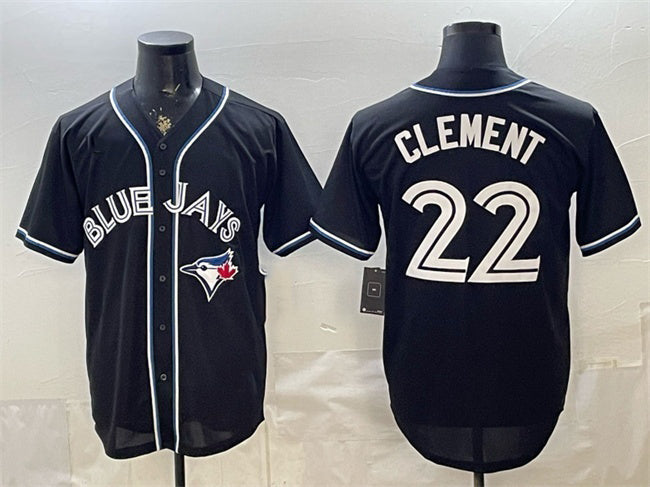 Toronto Blue Jays #22 Ernie Clement 2026 Fashion Replica Black Fedasgoge Out Stitched Jersey