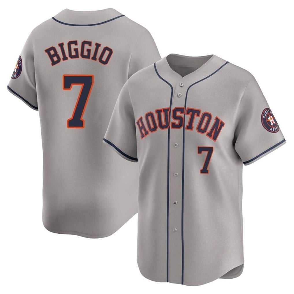 Houston Astros #7 Craig Biggio Player Gray Fedasgoge Home Limited Stitched Jerseys