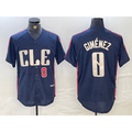 Cleveland Guardians #0 Andres Gimenez Navy Fedasgoge 2024 City Connect Limited Stitched Jerseys