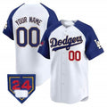 Custom Los Angeles Dodgers 2024 Spring Training Patch Vapor Premier Limited Jersey ¨C White 2 Fedasgoge