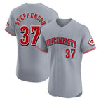 Cincinnati Reds #37 Tyler Stephenson Player Gray Fedasgoge Limited Elite Home Stitched Jerseys