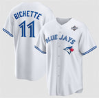 Toronto Blue Jays #11 Bo Bichette White Fedasgoge 2025 World Series Home Cool Base Stitched Jersey