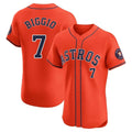 Houston Astros #7 Craig Biggio Player Orange Fedasgoge Home Limited Elite Stitched Jerseys