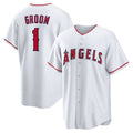 Los Angeles Angels #1 Groom White Fedasgoge Home Replica Jersey