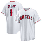 Los Angeles Angels #1 Groom White Fedasgoge Home Replica Jersey