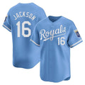 Kansas City Royals #16 Bo Jackson Player Light Blue Fedasgoge Alt Limited Home Stitched Jerseys