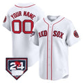 Custom Boston Red Sox 2024 Spring Training Patch Vapor Premier Limited Jersey ¨C White Fedasgoge