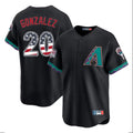 Arizona Diamondbacks #20 Luis Gonzalez Player Black Fedasgoge USA 250 Fourth of July Home Game Stitched Jerseys