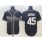 Chicago White Sox #45 Michael Jordan Black Fedasgoge Cool Base Stitched Jersey 2