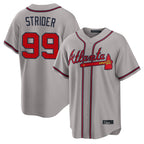 Atlanta Braves #99 Spencer Strider Player Gray Fedasgoge Home Game Stitched Jerseys