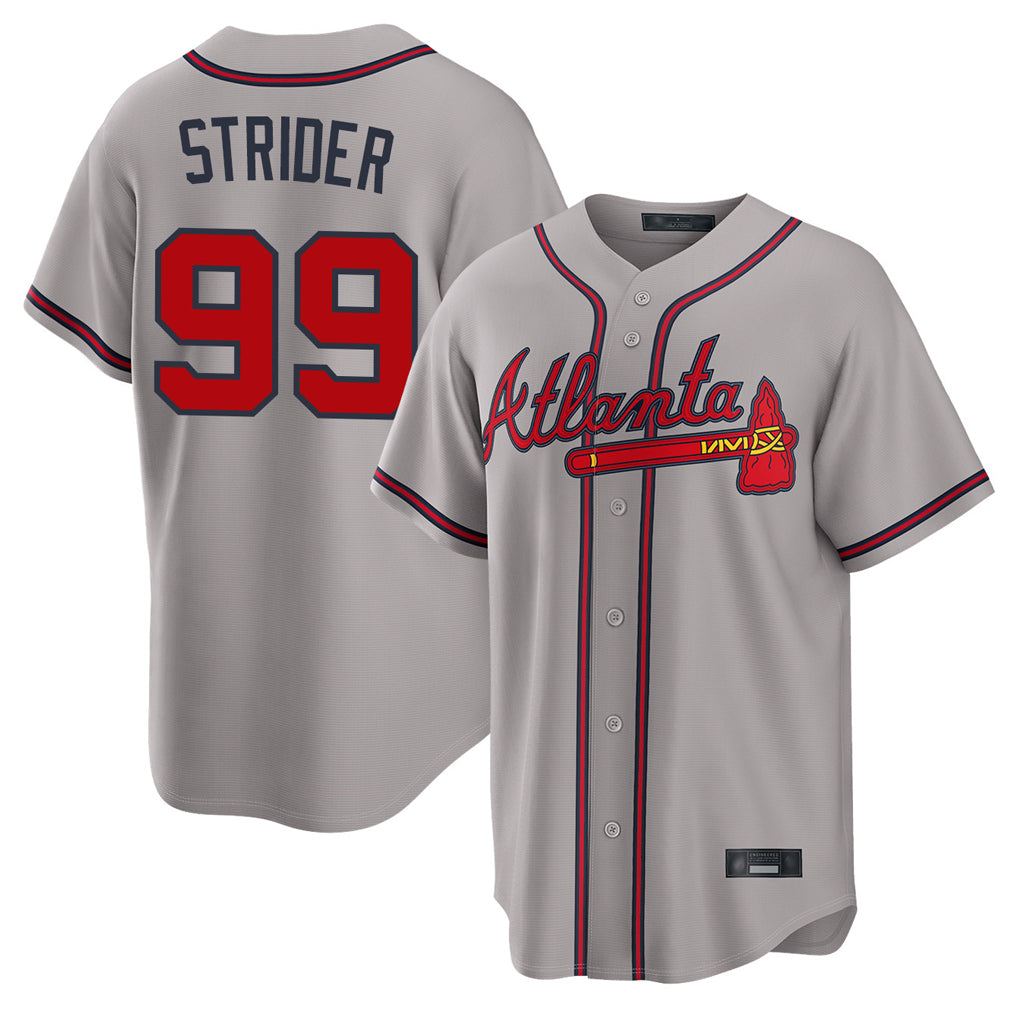 Atlanta Braves #99 Spencer Strider Player Gray Fedasgoge Home Game Stitched Jerseys