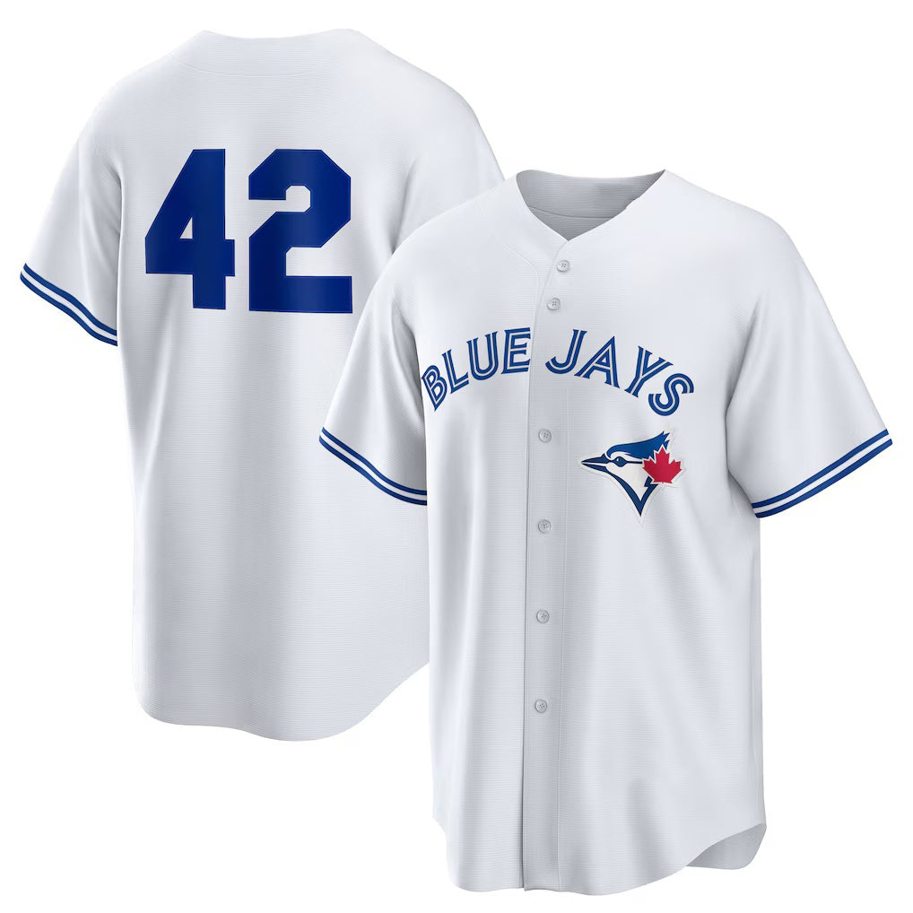 Toronto Blue Jays #42 Jackie Robinson White Fedasgoge Home 2025 Day Replica Jersey