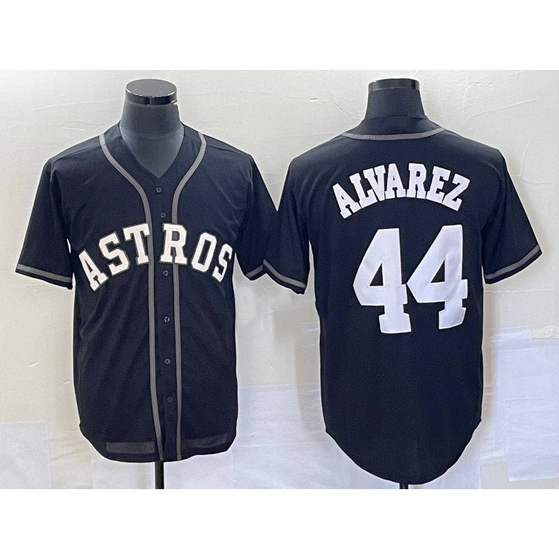 Houston Astros #44 Yordan Alvarez Black Fedasgoge Cool Base Stitched Jersey