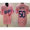 Los Angeles Dodgers #50 Mookie Betts Pink Fedasgoge 2025 Tokyo Series Limited Jersey