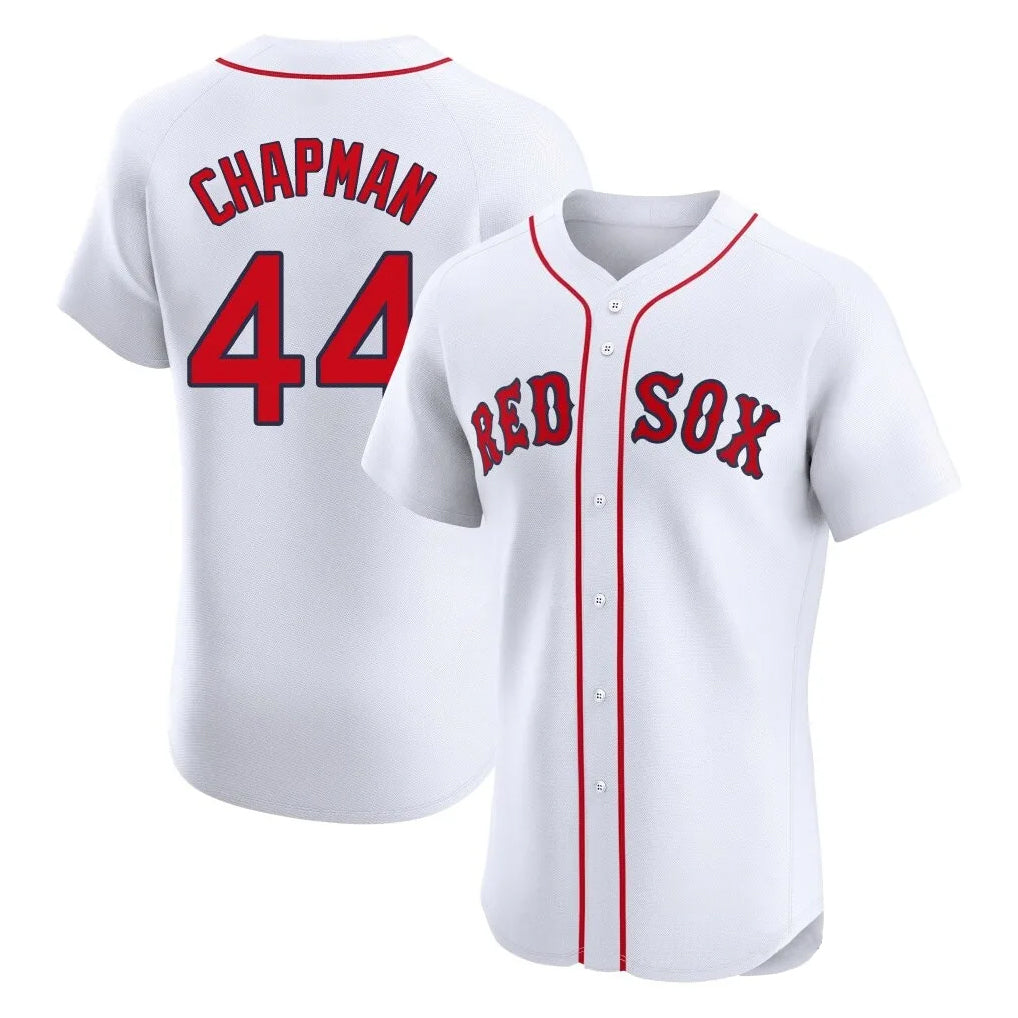 Boston Red Sox #44 Aroldis Chapman Player White Fedasgoge Limited Elite Home Game Stitched Jerseys1