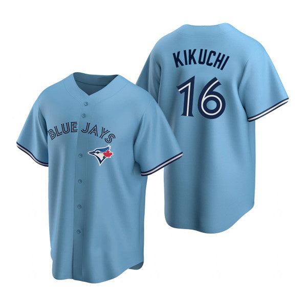 Toronto Blue Jays #16 Yusei Kikuchi Light Blue Fedasgoge Cool Base Stitched Jersey
