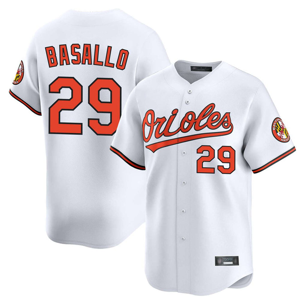 Baltimore Orioles #29 Samuel Basallo Player White Fedasgoge Limited Home Game Stitched Jerseys