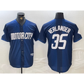 Detroit Tigers #35 Justin Verlander Navy Fedasgoge 2024 City Connect Cool Base Limited Stitched Jersey