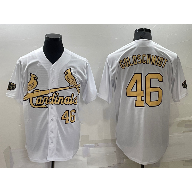 St. Louis Cardinals #46 Paul Goldschmidt Number White Fedasgoge 2022 All Star Stitched Cool Base Jersey