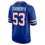 B.Bills #53 Lloyd Cushenberry III Royal Fedasgoge Team Game Jersey
