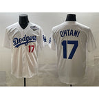 Los Angeles Dodgers #17 Shohei Ohtani White Fedasgoge 2025 World Series Home Limited Stitched Jersey