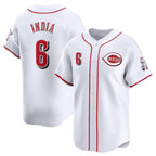 Cincinnati Reds #6 Jonathan India White Fedasgoge Home Limited Stitched Jersey