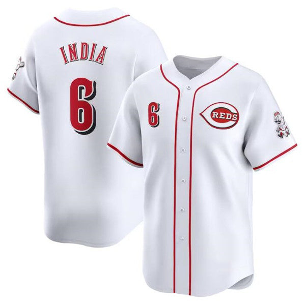 Cincinnati Reds #6 Jonathan India White Fedasgoge Home Limited Stitched Jersey