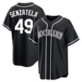 Colorado Rockies #49 Antonio Senzatela Player Black Fedasgoge Fashion Out Home Game Stitched Jerseys