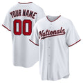 Custom Washington Nationals White Fedasgoge Home Replica Jersey