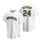 Milwaukee Brewers #24 Andrew McCutchen White Fedasgoge Cool Base Stitched Jersey
