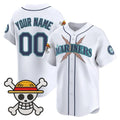 Custom Seattle Mariners x One Piece White Fedasgoge Vapor Premier Limited Jersey - Stitched