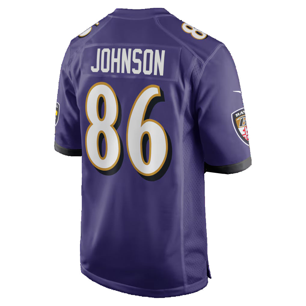 B.Ravens #86 Cornelius Johnson Purple Fedasgoge Team Game Jersey