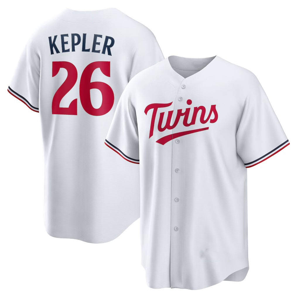 Minnesota Twins #26 Max Kepler White Fedasgoge Home Replica Player Logo Jersey