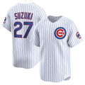 Chicago Cubs #27 Seiya Suzuki White Fedasgoge Home Limited Player Jersey