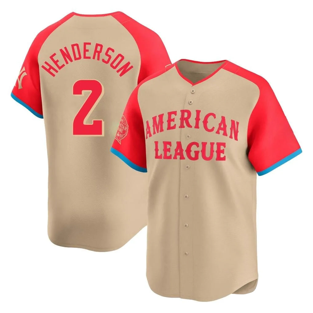 Baltimore Orioles #2 Gunnar Henderson Player Cream Fedasgoge American League All-Star Limited Home Game Stitched Jerseys