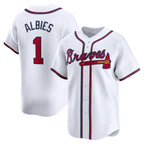 Atlanta Braves #1 Ozzie Albies White FOULKSSHOP Home Limited Player Jersey