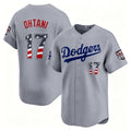 Los Angeles Dodgers #17 Shohei Ohtani Gray Fedasgoge USA 250 Fourth of July Limited Stitched Jersey