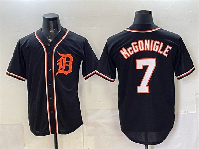 Detroit Tigers #7 Kevin McGonigle 2026 Fashion Replica Black Fedasgoge Out Stitched Jersey