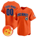 Custom Cincinnati Reds x Dragon Ball Orange Fedasgoge Vapor Premier Limited Jersey - All Stitched